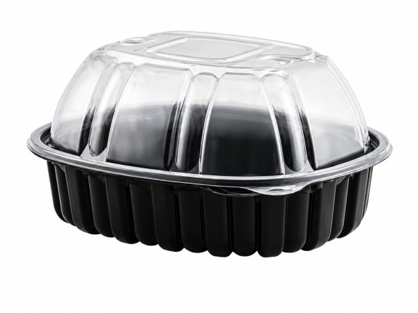 Roasted Chicken Container & Lid Combo Roaster With Dome Lid Large