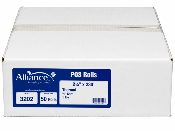 Alliance Thermal Paper Receipt Rolls 2 1/4 x 230