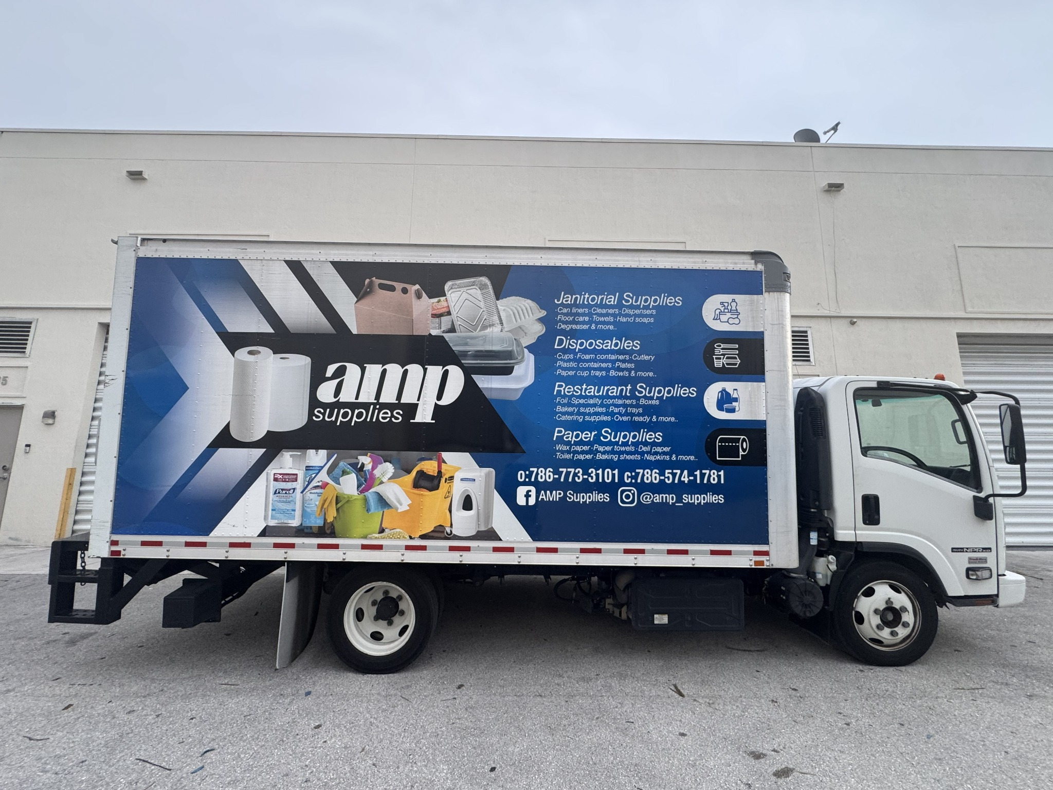 AMP delivery truck